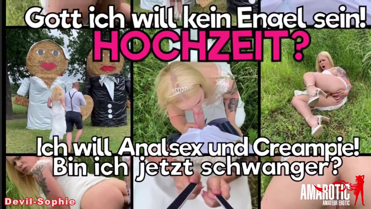 Devil Sophie im Hochzeitskleid Outdoor Anal gefickt