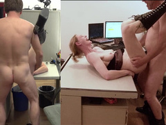 Emma Style squirtet beim Büro Sex mit Steve Phoenix