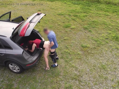 Deutsches Amateur Pärchen beim Spontanen Outdoor Fick Treff